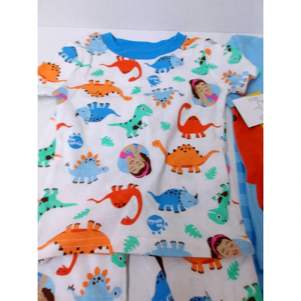 Carter's Toddler Boy 4‎ Piece Dinosaur Pajama Set Blue 2T  / #26595